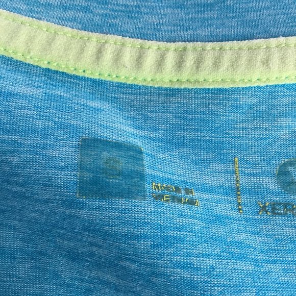 Xersion Exercise Shirt, Blue, cap sleeves, Size Sm - Picture 3 of 4